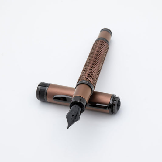 Monteverde Innova Formula M Fountain Pen, Bronze - Medium Nib, Premium PVD Coated Pen, Refillable, JoWo Stainless Steel Nib, Luxury Gift Box