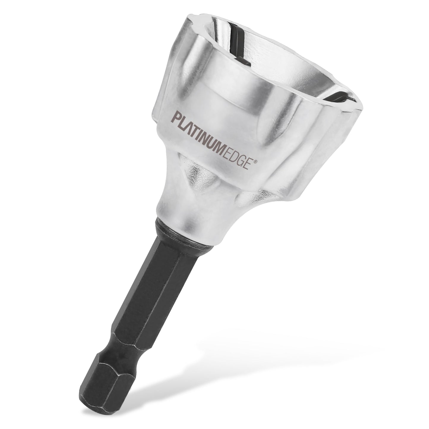 PLATINUMEDGE Deburring External Chamfer Tool with 3 Tungsten Carbide Blades,Quick Release 1/4" Hex Shank, Fits 1/8"-3/4" (3-19mm) – Repair Damaged Bolts, Screws, Threaded Rods & Pipe