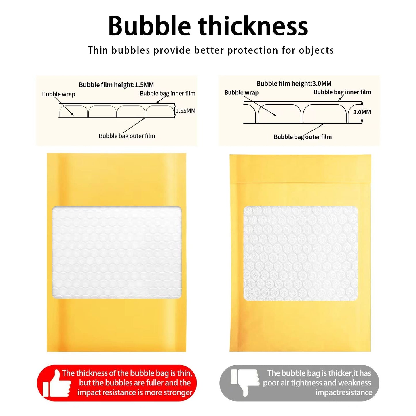 Kraft bubble mailers 6x9 Inch 200 Pack,Self-Sealing Paper Envelopes for Packaging,Strong Adhesion Envelope Mailers, Small Waterproof Cushioned Padded Shipping Bags Yellow #0