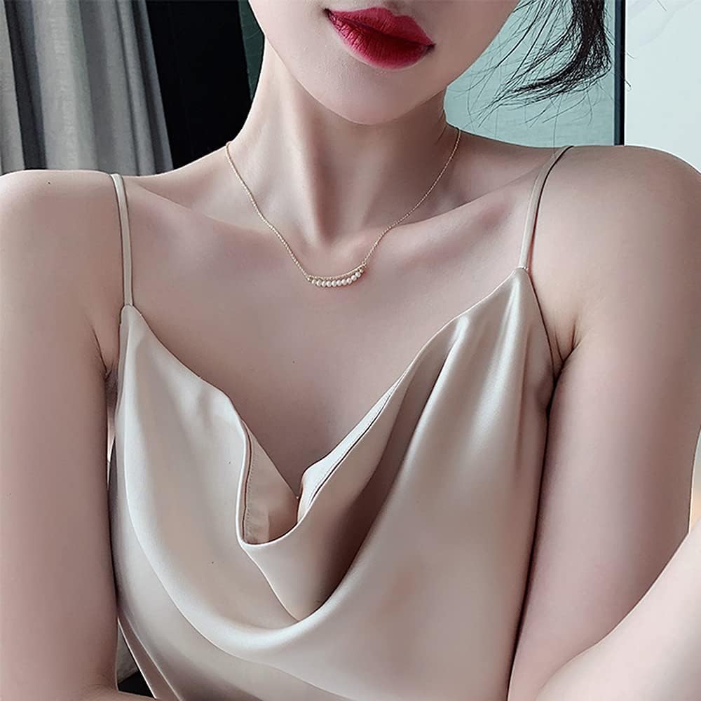 14K Gold Choker Necklace with Freshwater Cultured Pearl,Dainty Baroque Pearl Chain Design,Elegant Jewelry for Women, Ideal for Weddings, Birthdays, or Anniversaries (12 Pearls, 18K Gold)