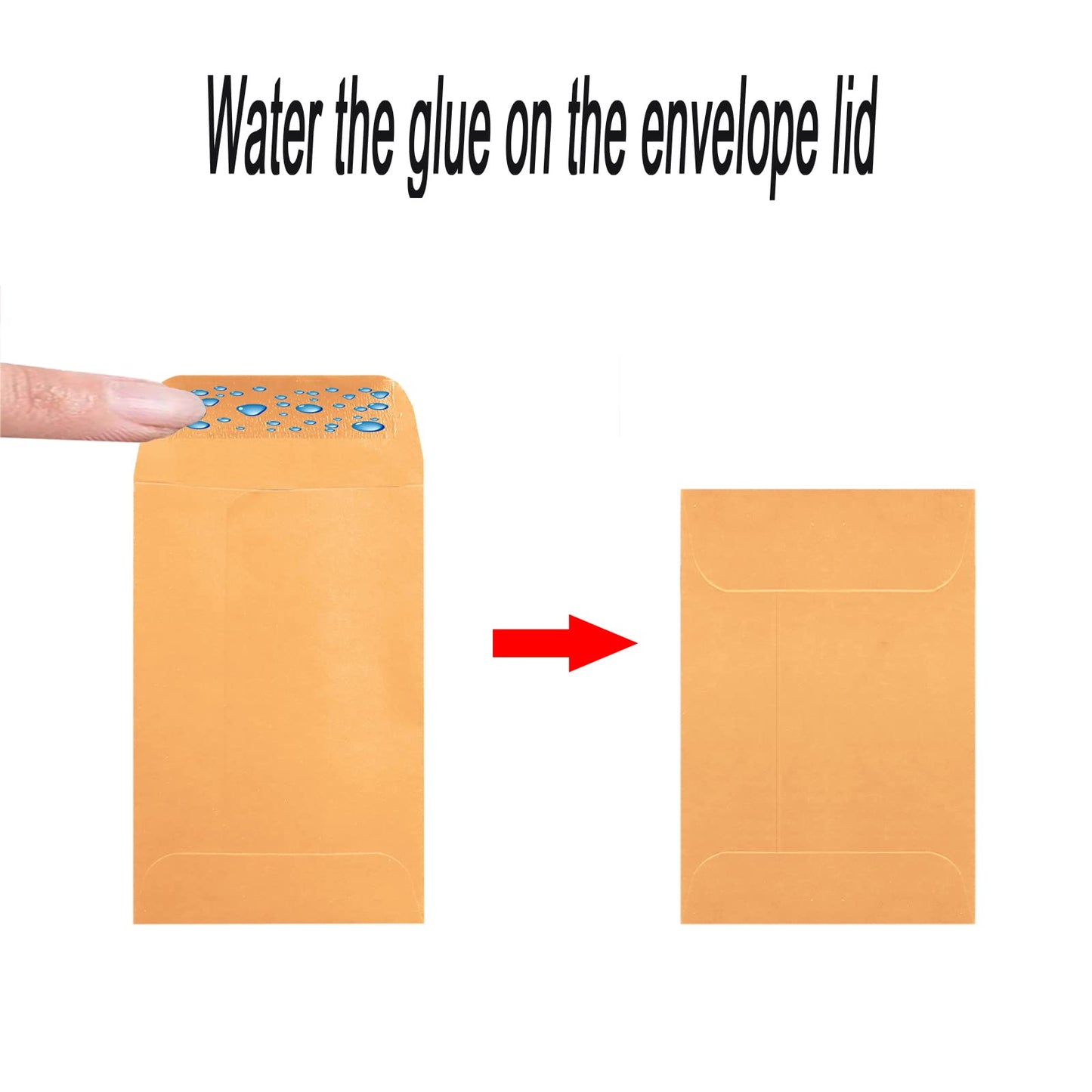 Bonfasvo 500 Pack #1 Brown Coin Envelope 2.25 X 3.5 inches Kraft Envelopes Classic Small Parts Envelopes with Self Adhesive Gummed Flap for Coins Cash Credit Cards Seeds