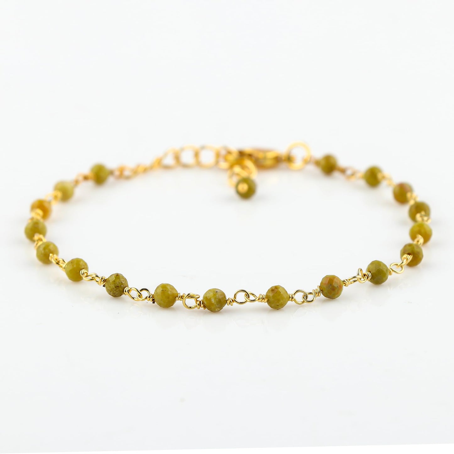 CRYSTALINES (3pcs) Natural Green Opal Gemstone Cluster Jewelry Combo Set, 14K Gold Plated, Crystals Beads Rosary Chain, Handmade Bohemian Jewelry - Bracelets, Necklace, Earrings for Women