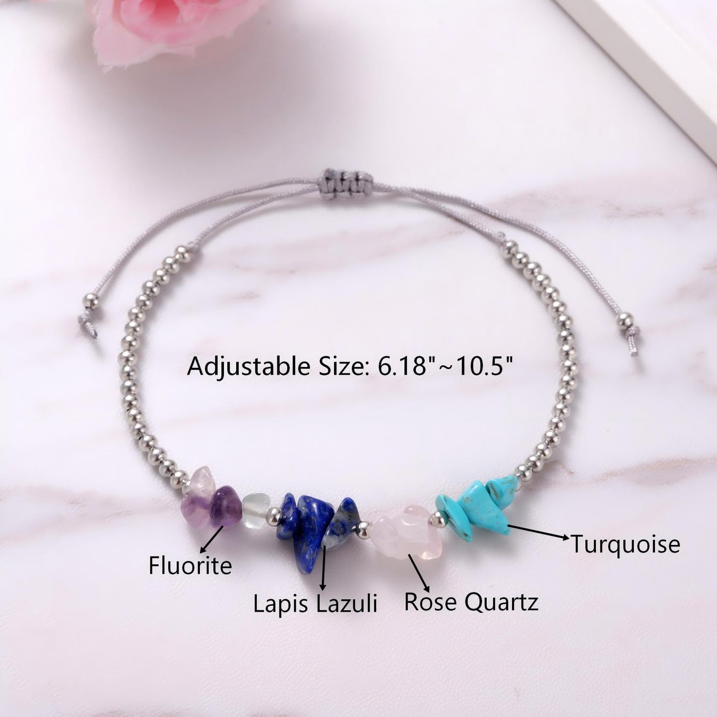 Ukodnus Menopause Bracelet for Women, Menopause Relief Jewelry for Hot Flashes Mood Support Sleep Calm, Hormone Balance Wellness Gifts for Women