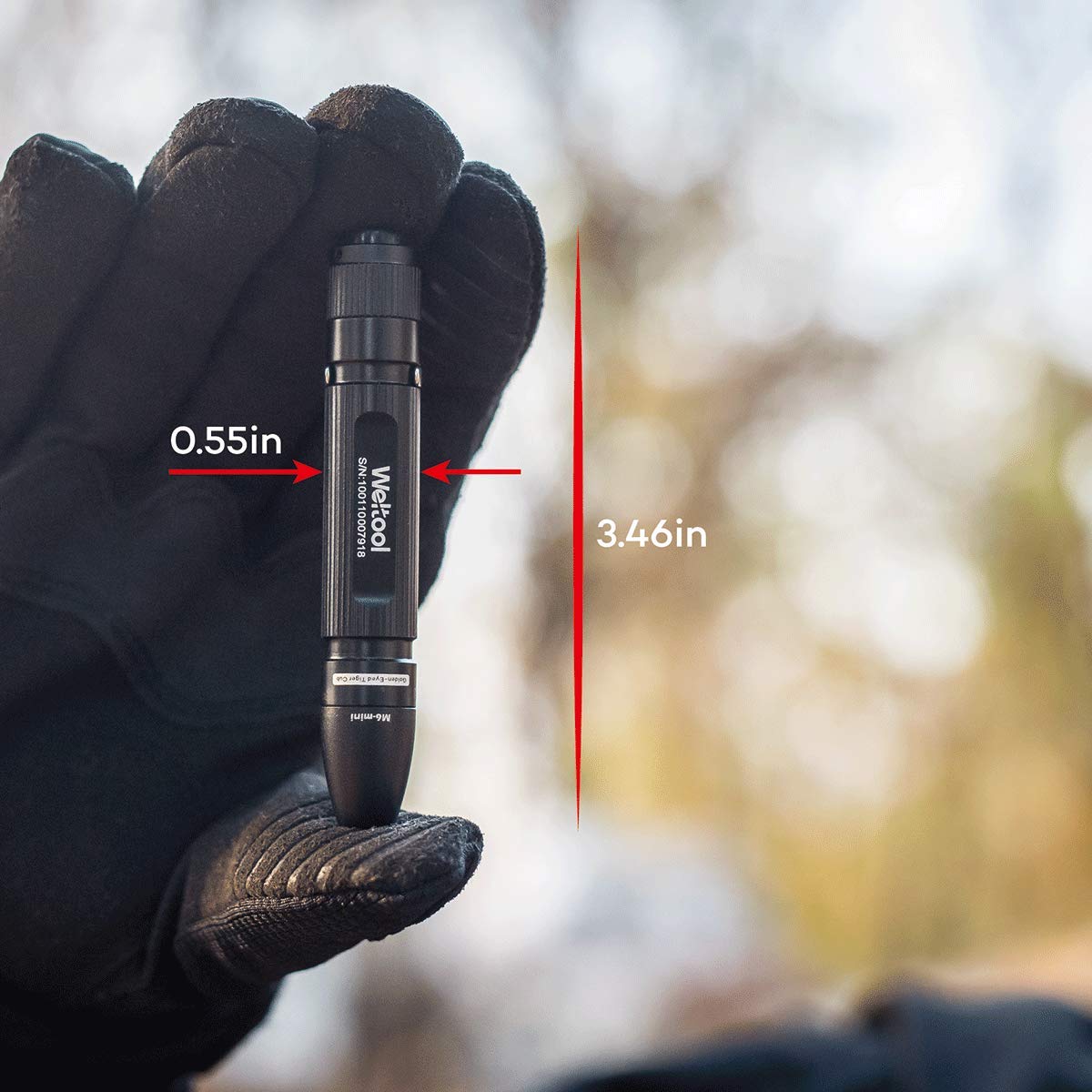 Weltool M6-Mini LED Cap Flashlight Ultra-Compact, 3000K Warm White EDC Pocket Light with Clip No-Glare Even Beam- High Color Rendering of 85% - Perfect Pen Light - for Inspection Reading by AAA Cell