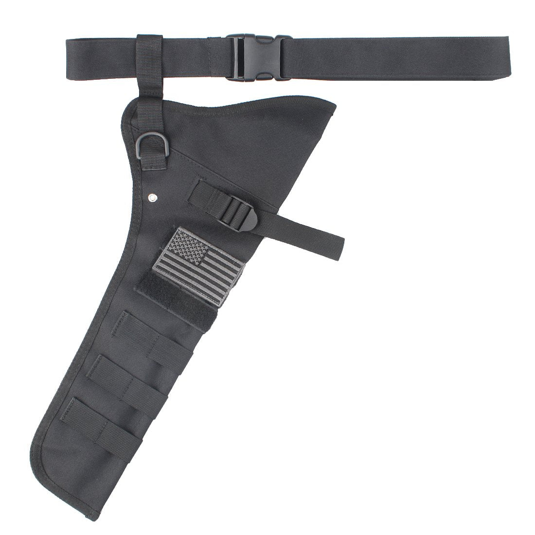 KRATARC Archery Lightweight Hip Arrow Quiver Foldable Compact Arrows Bag with Molle System Hanged for Target Shooting (Black- (with Belt))