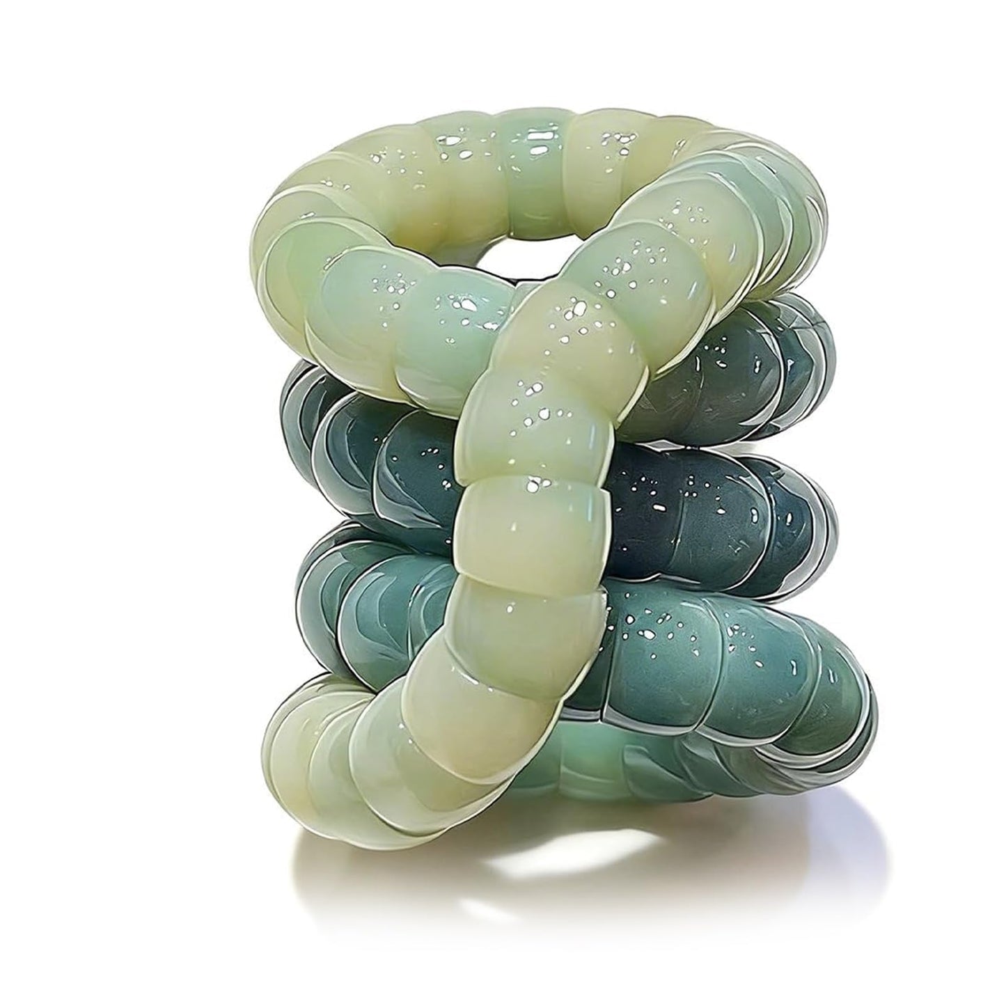 Embtrem Natural Green Bodhi Fidget Bracelet for Women, Anxiety Bracelet Stress Relief, Mudi Fidget Bracelet, Boho Layered Fashion Jewelry, Summer Casual Accessories
