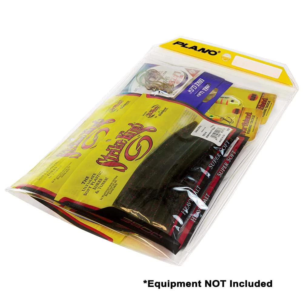 Plano StowAll Series 3600 Waterproof Storage Bag, 7.25”L x 11”H, Transparent, TPU Plastic Bags for Soft Baits & Fishing Tools, Water-Resistant Storage Bags