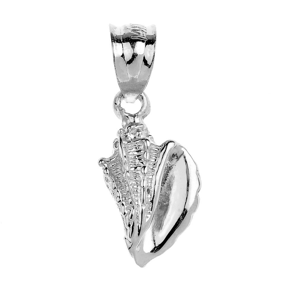 Sea Life Collection Dainty 925 Sterling Silver SeaShell Charm Pendant Necklace, 16"