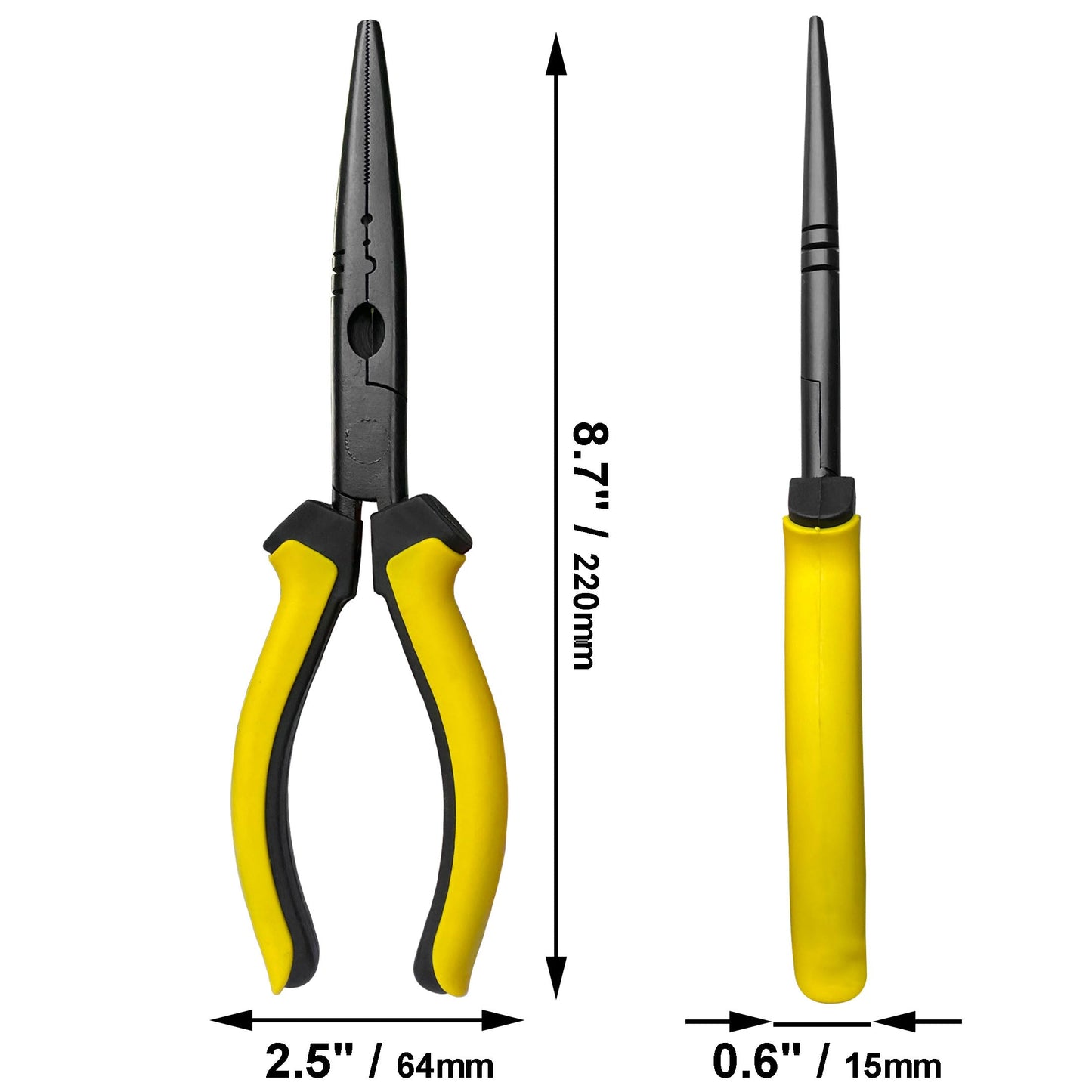 Hanpex-9 inch Fishing Pliers with Anti-rust Teflon coated, Freshwater/Saltwater Fishing Tools, Comfort Grip Handles Fishing Gear Idea for Fishing Trip