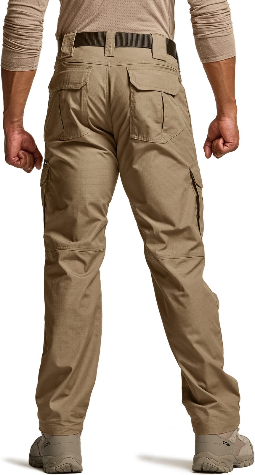 CQR Men's Tactical Pants, Water Resistant Ripstop Cargo Pants, Lightweight EDC Work Hiking Pants, Outdoor Apparel, Raider Mag Cougar, 40W x 34L