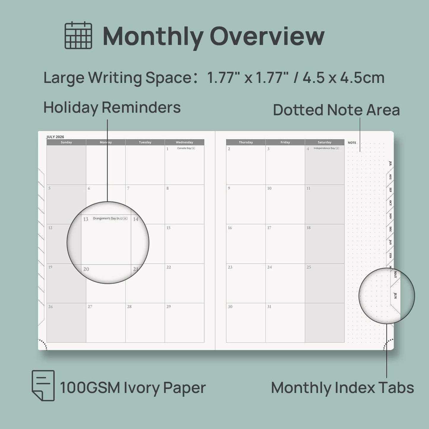 POPRUN Planner 2026-2027, Large-8.5" x 10.5", Academic Planner 2026-2027 Weekly and Monthly (July 26-June 27) Hourly Appointment Book with Inner Pockets, Leather Soft Cover, 100GSM - Brown