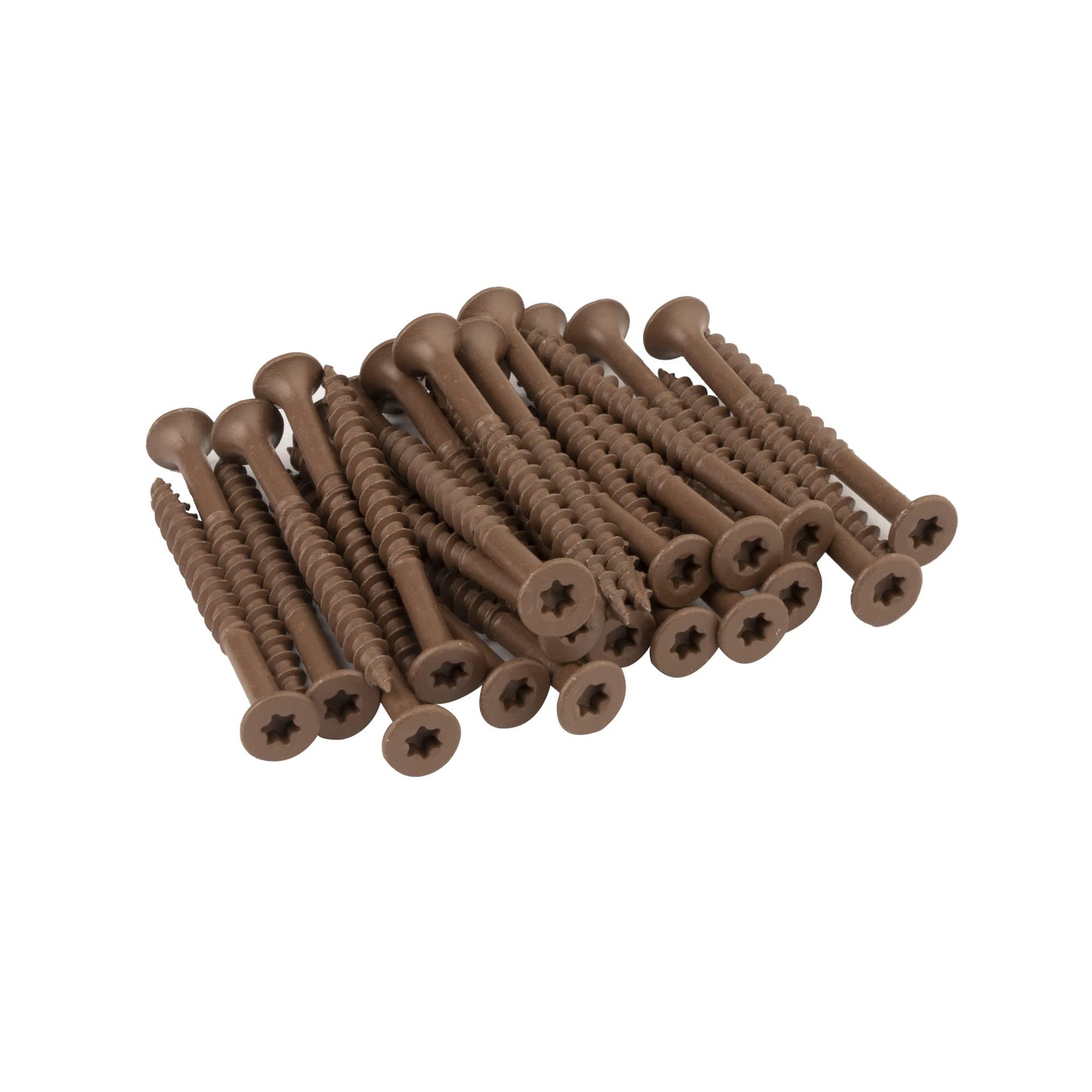 Nuvo Iron Deck Screws #8 x 2'' - 4000 Count, Brown