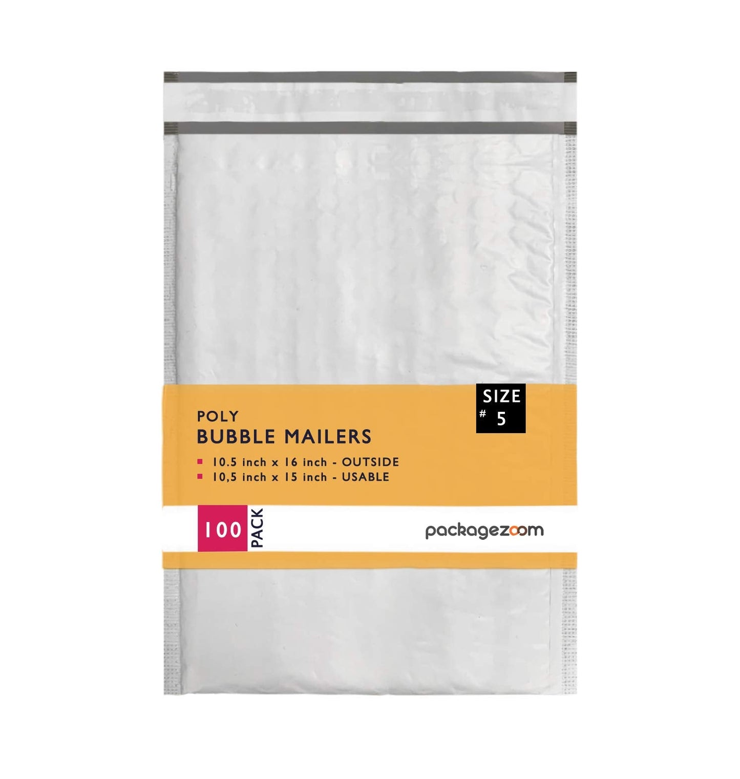 10.5x16 inches Poly Bubble Mailer Self Seal Bubble Shipping Envelopes 2.5 Mil 100 Pack