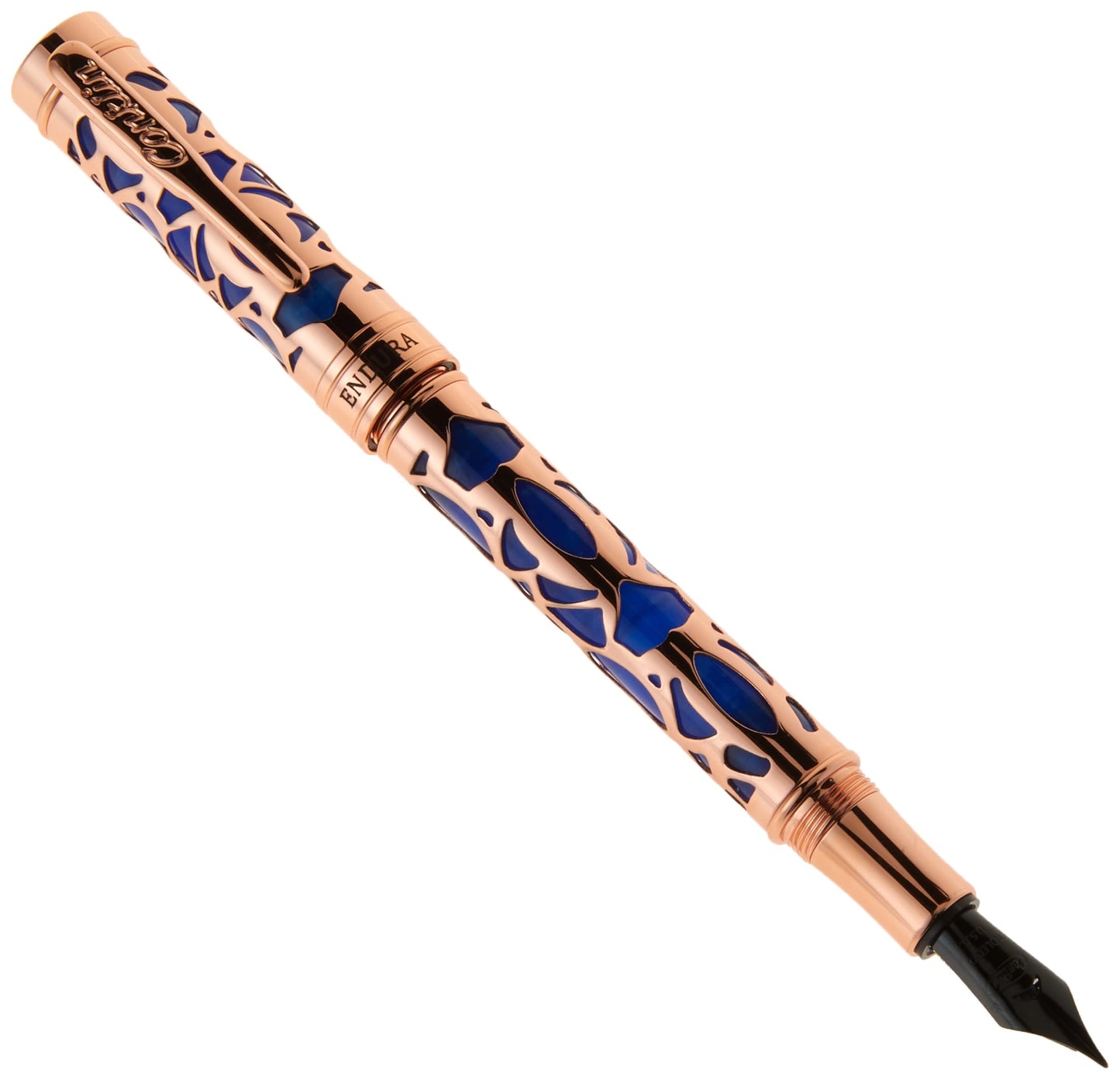 Conklin Endura Deco Crest Fountain Pen in Blue, Extra Fine Nib, Premium Writing Instrument