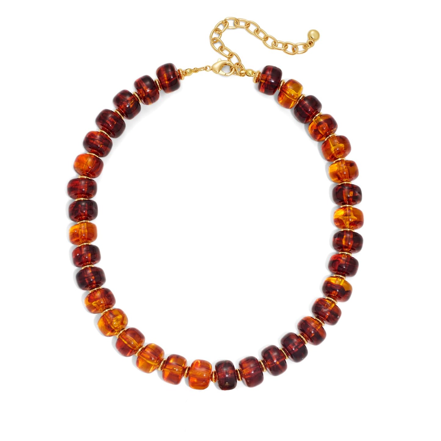 HolidayQbee Beaded Necklace for Women Chunky Beaded Necklace Boho Oval Big Bead Statement Orange Bead Choker Necklaces Fashion Trendy Summer Beach Jewelry Gifts