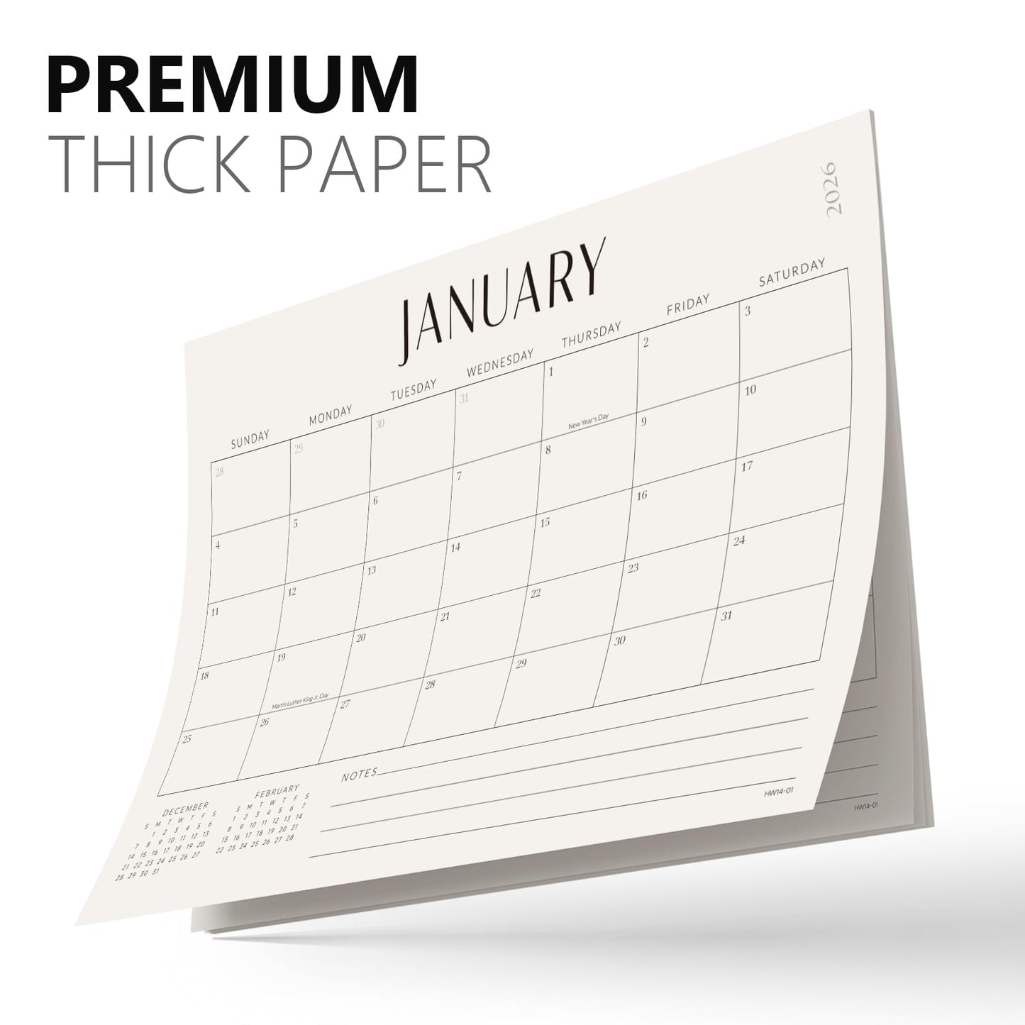 Jotsome Desk Calendar 2026-2027 with Desktop Mat, Desk Pad Calendar From Now to June 2027 14x10.5 inch, Desk Blotter Calendar for Home Office and School, Easy Planning, Gift for the Holidays, Apricot