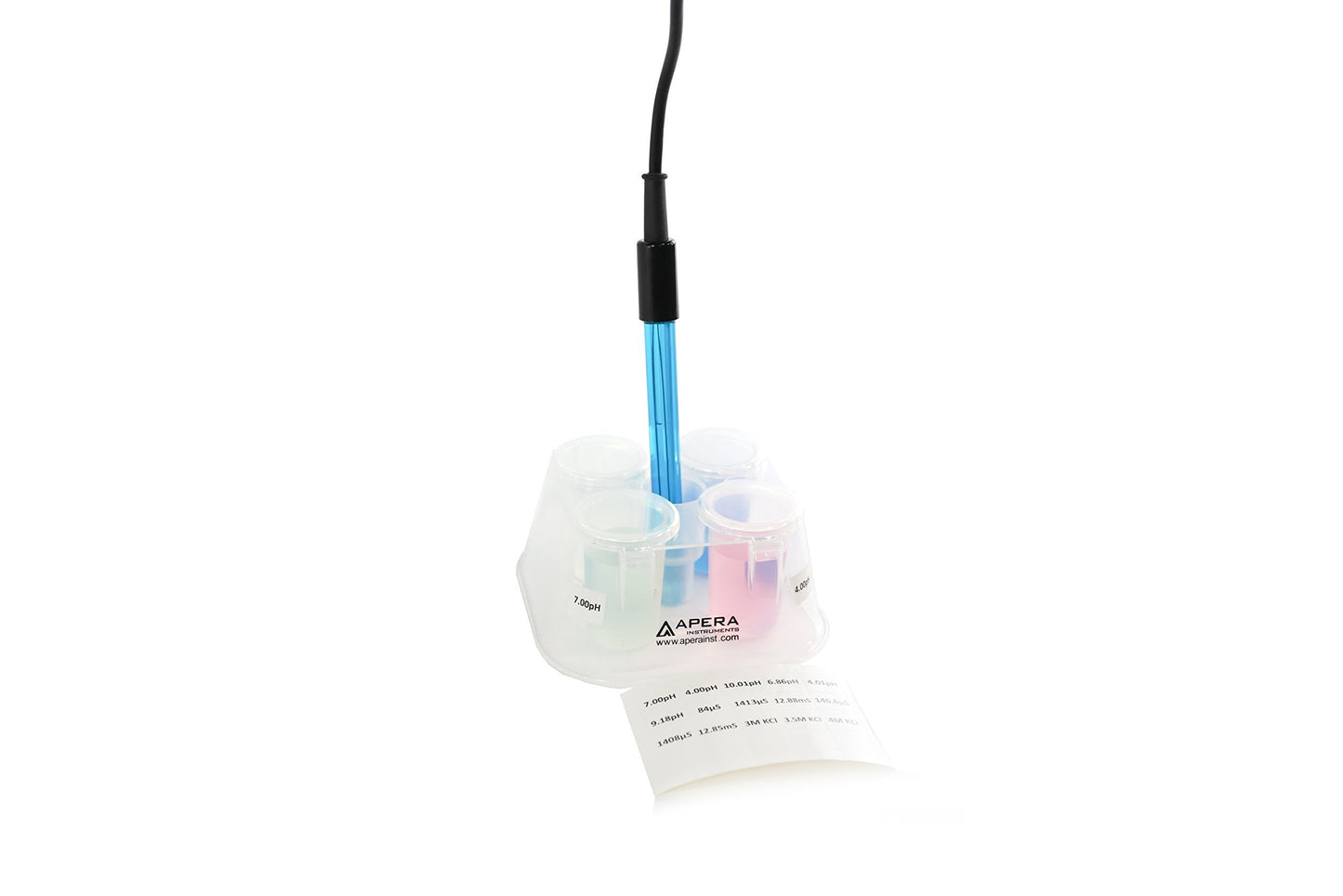 Apera Instruments, LLC-AI1104 16oz. pH Calibration Buffer Solution Kit (pH 4.00, 7.00 & 10.01), plus 3M KCL Storage Solution and CalBox