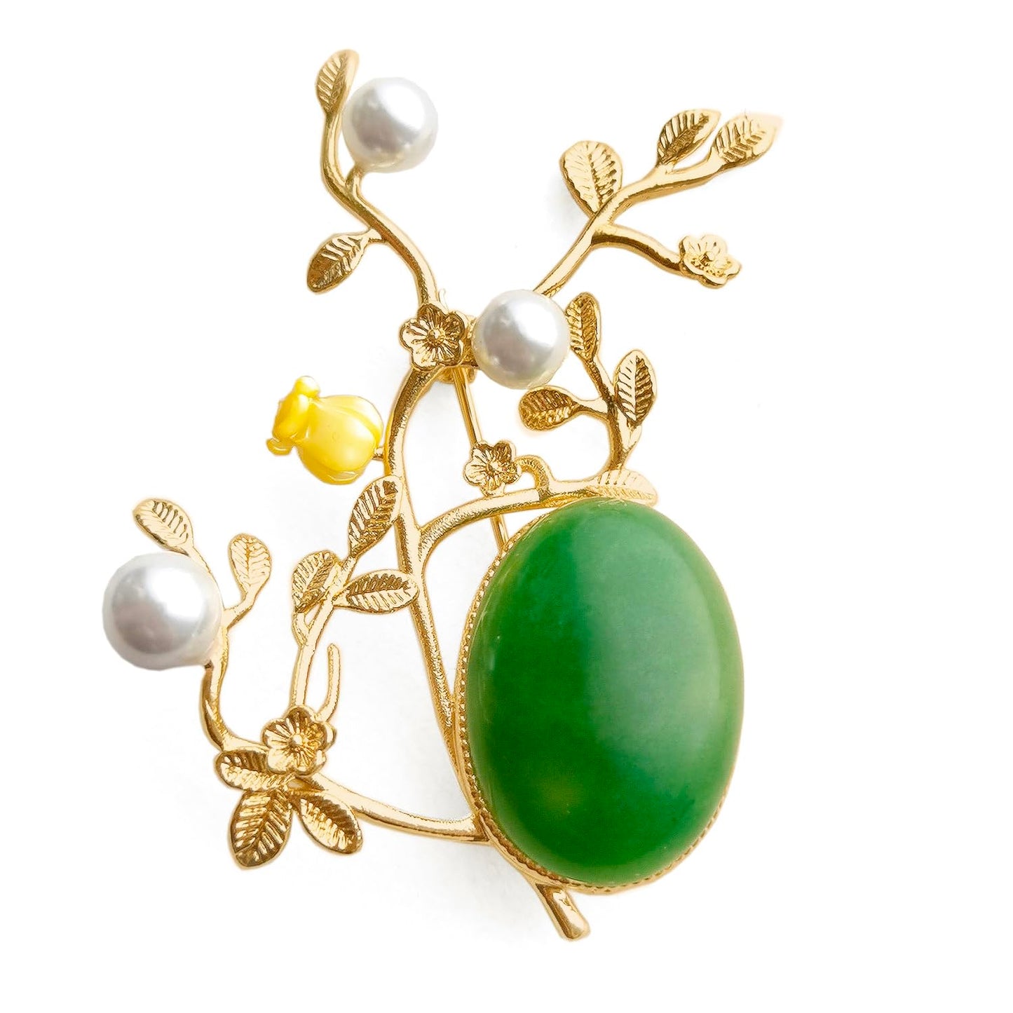 CCijiNG New Year Brooches for Women with Crystal, Flower, Rhinestone Brooches Pins Elegant Jewelry Blossom Fashionable Gifts Ladies Bouquet Brooches Pin for Birthday, Party, New Year, Copper, pearl