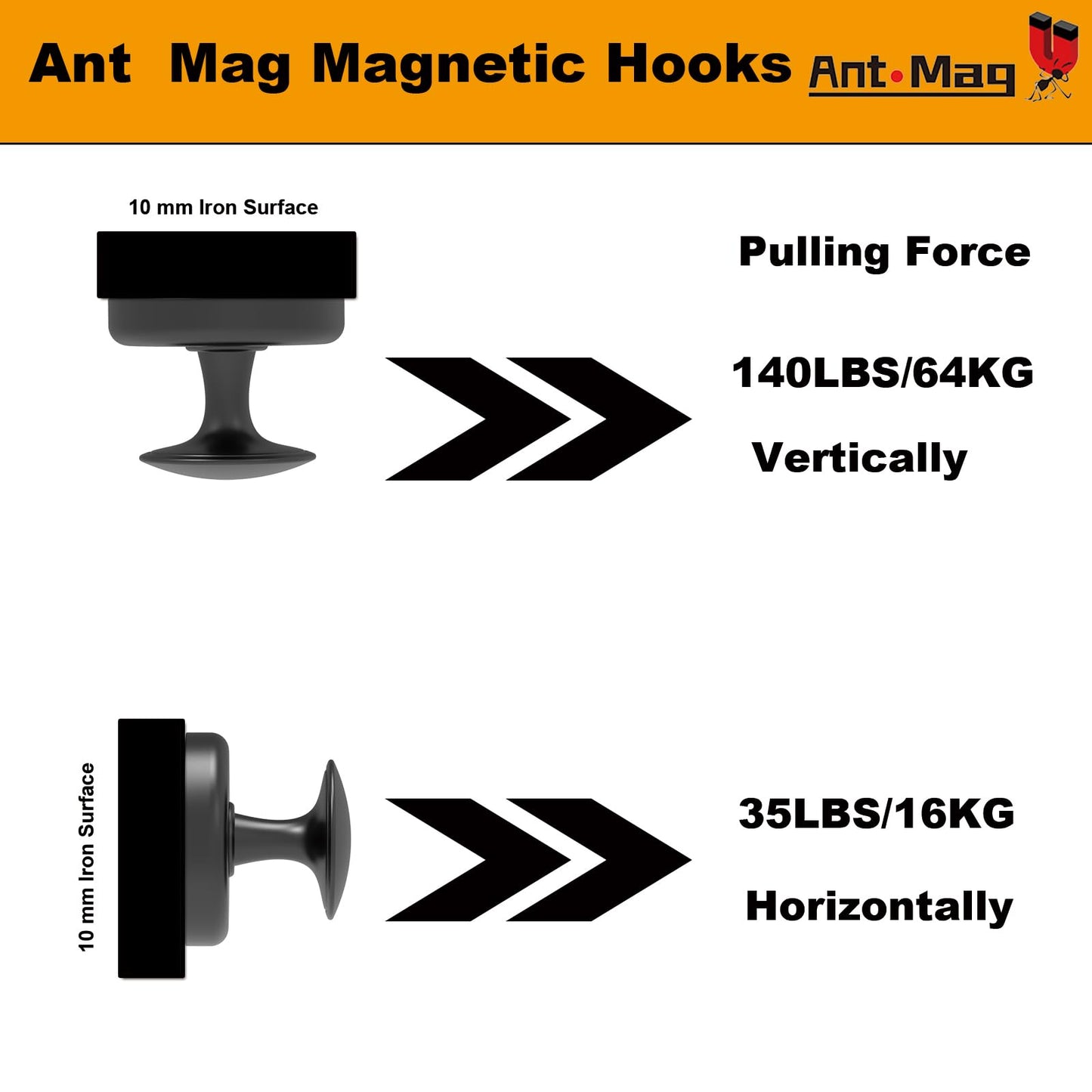 Ant Mag Magnetic Hooks Heavy Duty for Coat Hanging Strong Magnetic Hangers for Metal Surface Great Organization for Cruise Cabinet Door Kitchen Room Office