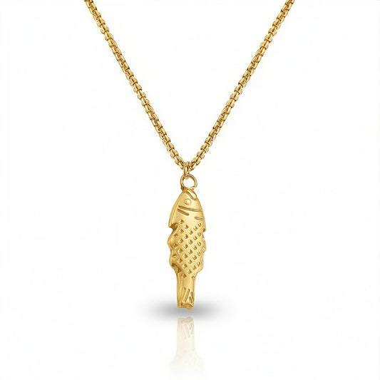 SHINYY Fish Necklaces for Women | 18K Gold Plated Summer Beach Pendant l Charm Ocean Jewelry for Her (Style 2)