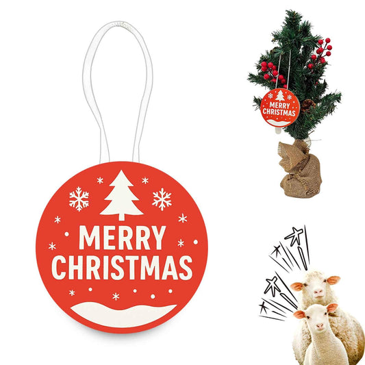 2025 Screaming Goat Prank for Christmas Tree Decorations, Funny Hanging Christmas Prank Ornament, Goat Scream Lasts for 8 Hours, Christmas Winter New Year Party Supplies (Christmas Tree)