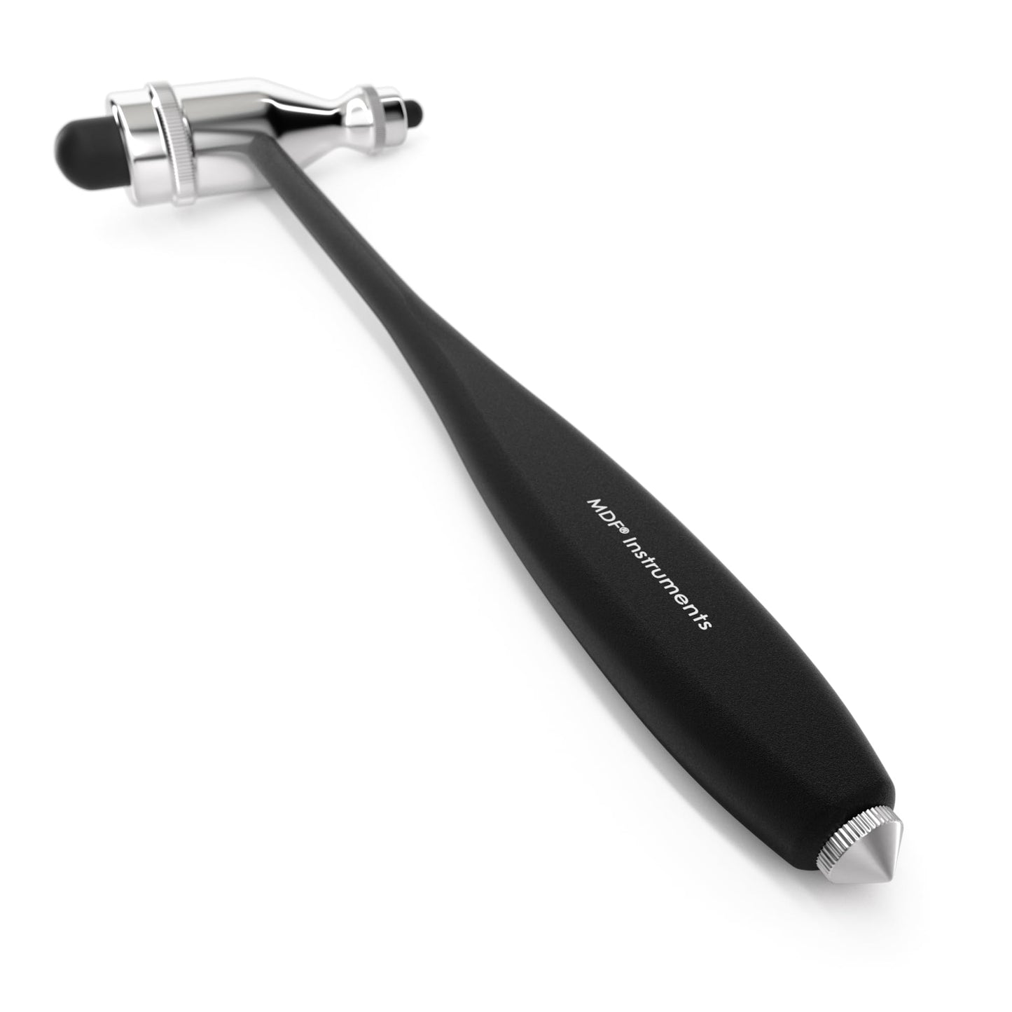 MDF Instruments, Tromner Neurological Reflex Hammer with Built-in Brush for Cutaneous and Superficial Responses - Light - HDP Handle - Durable, Professional-Grade - Black (MDF555P-11)