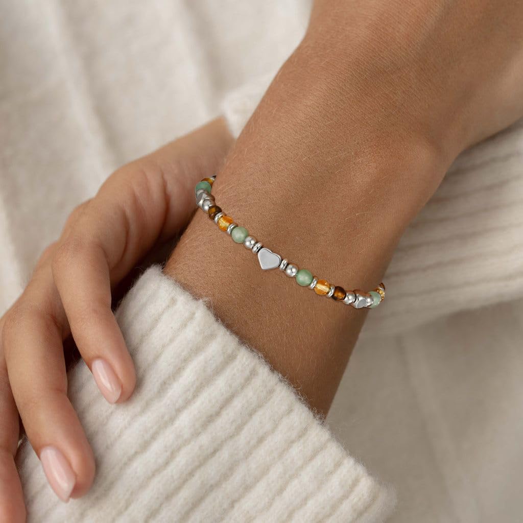Pavkki Good Luck Bracelet for Women Gifts Crystals Green Aventurine Pulsera De La Suerte Jewelry Natural Stones