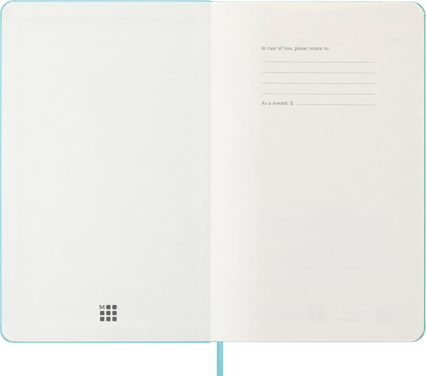 Moleskine Classic 18 Month 2025-2026 Weekly Planner, Hard Cover, Large (5" x 8.25"), Aquamarine, 208 pages