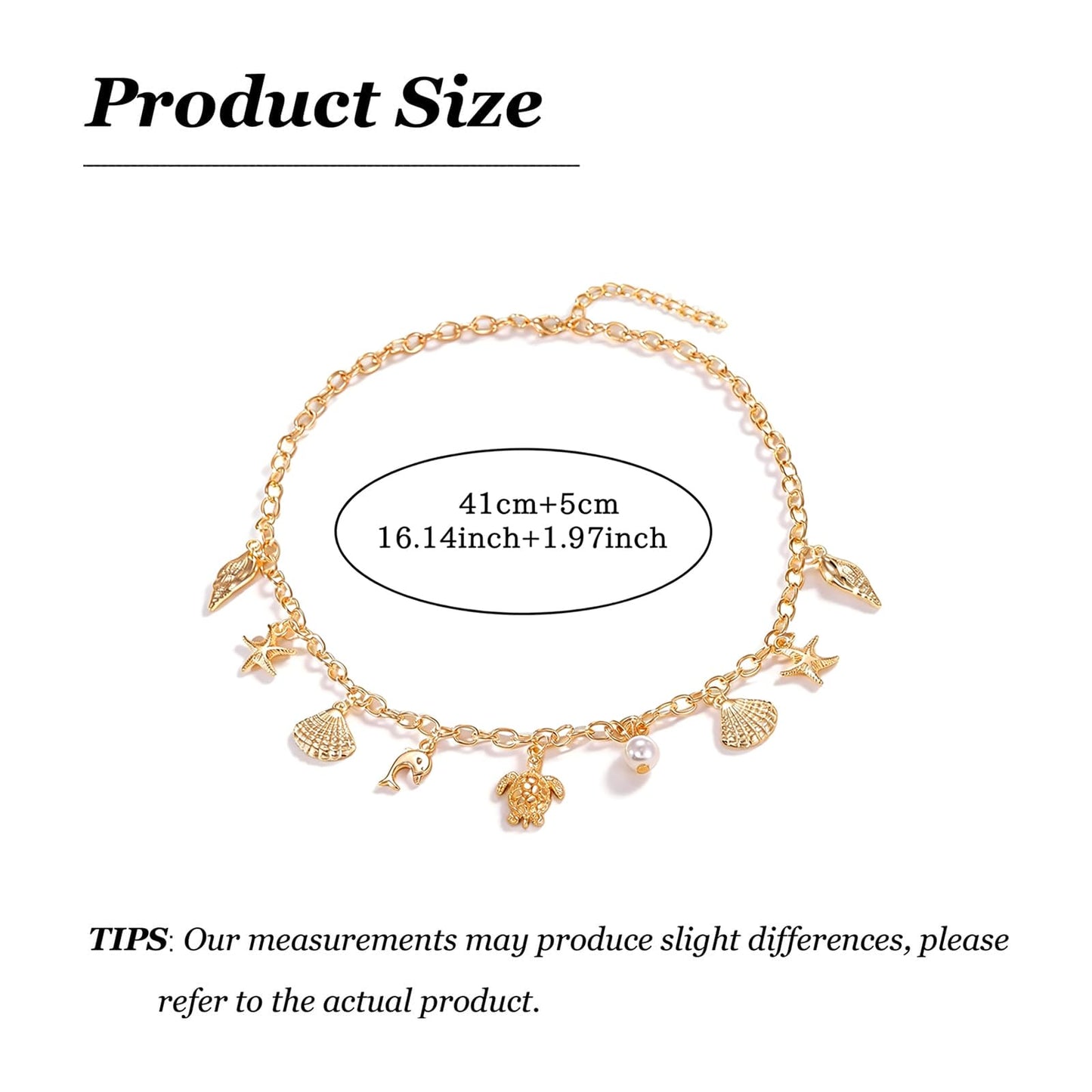 Seashell Charm Necklace for Women, Gold Starfish Beach Jewelry Coastal Vacation Outfits Accessories Summer Dresses Trendy 2026