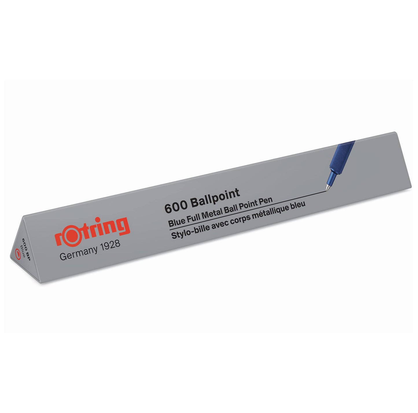 rOtring 600 Ballpoint Pen Medium Point Black Ink Blue Barrel Refillable