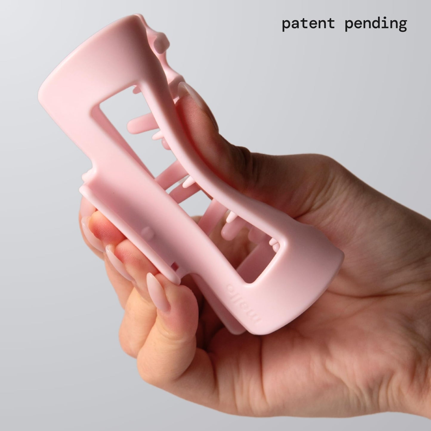 The Original Mello Hair Claw Clip Squishy Claw Clip Made in Korea Patent Pending 30021976 (Pink, Medium)