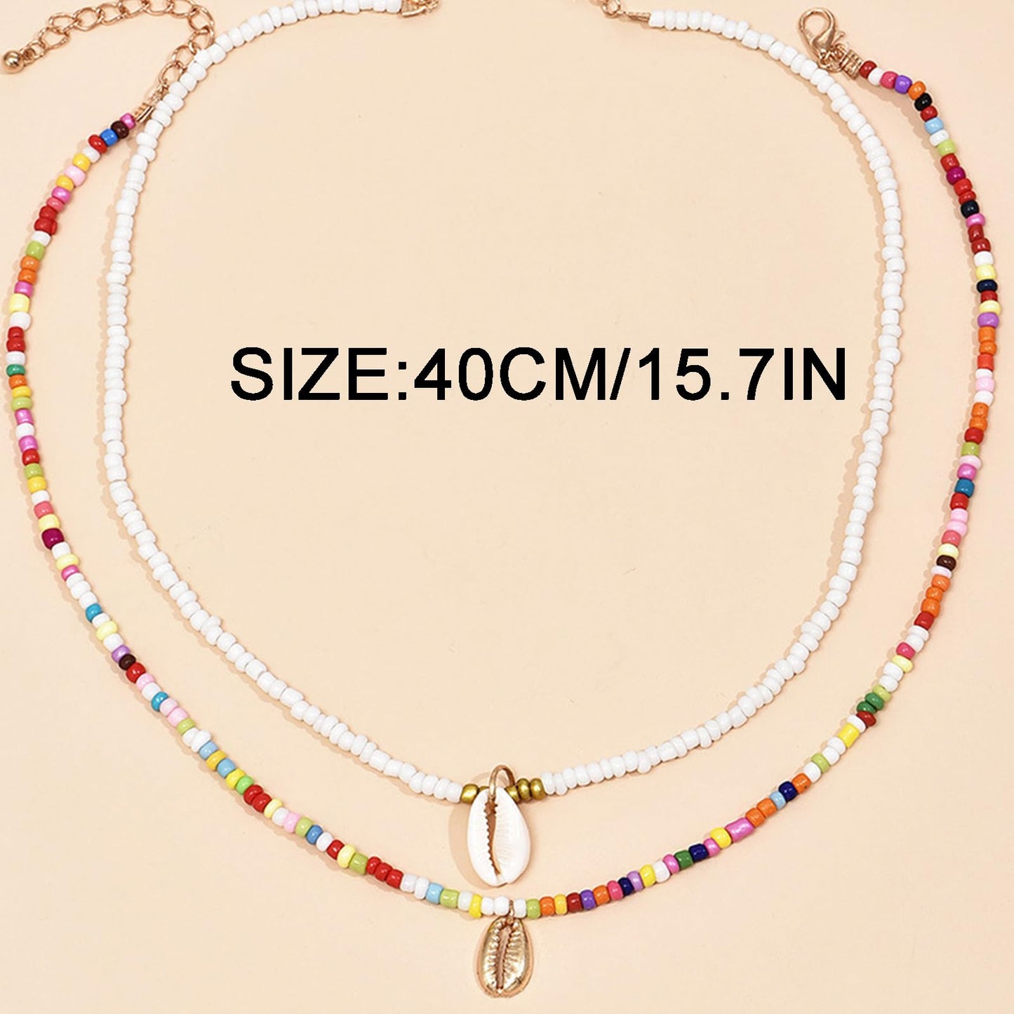 Luolinice Seashell Necklace for Women Gold Shell Necklace Natural Cowrie Shell Pendant Necklace Seashell Charm Necklace Beach Boho Jewelry