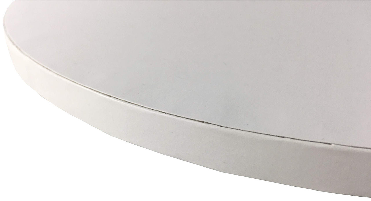 8 Inch Cake Board Drums Round, 6-Pack, White, Sturdy 1/2" Thick for Heavy Or Multi-Tiered Cakes
