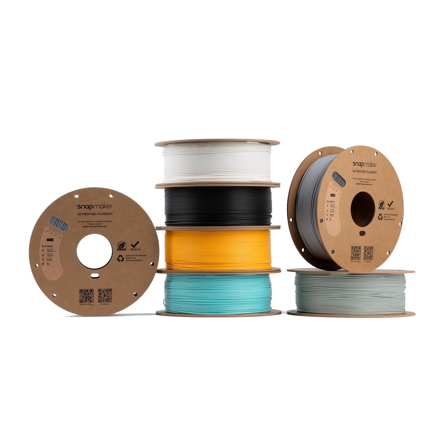 Snapmaker Matte PLA Filament 1.75mm, RFID 3D Printer Filament for Snapmaker U1, Dimensional Accuracy +/- 0.02mm, 300mm/s High Speed Printing Clog-Free for Most FDM Printers,1kg(2.2lbs) Pine Green