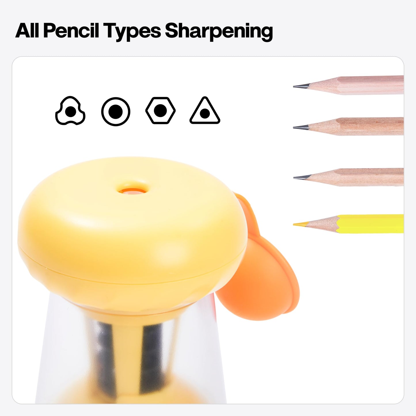 Kasimir Fully Automatic Pencil Sharpener - Electric Pencil Sharpeners for Classroom Home School Supplies Heavy Duty Auto Stop - Green