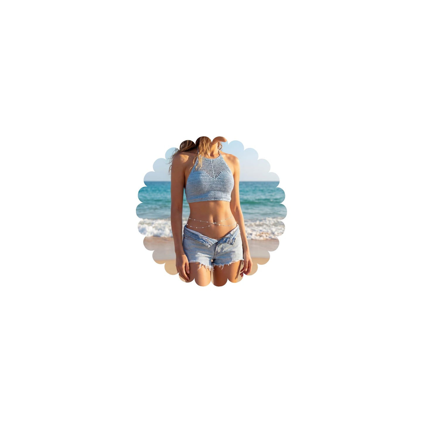 QILMILY Waist Chain Belt for Women - Silver Layered Belly Chain Beach Gold Jewelry Body Chain Gifts Waist Beads Sexy Bikini