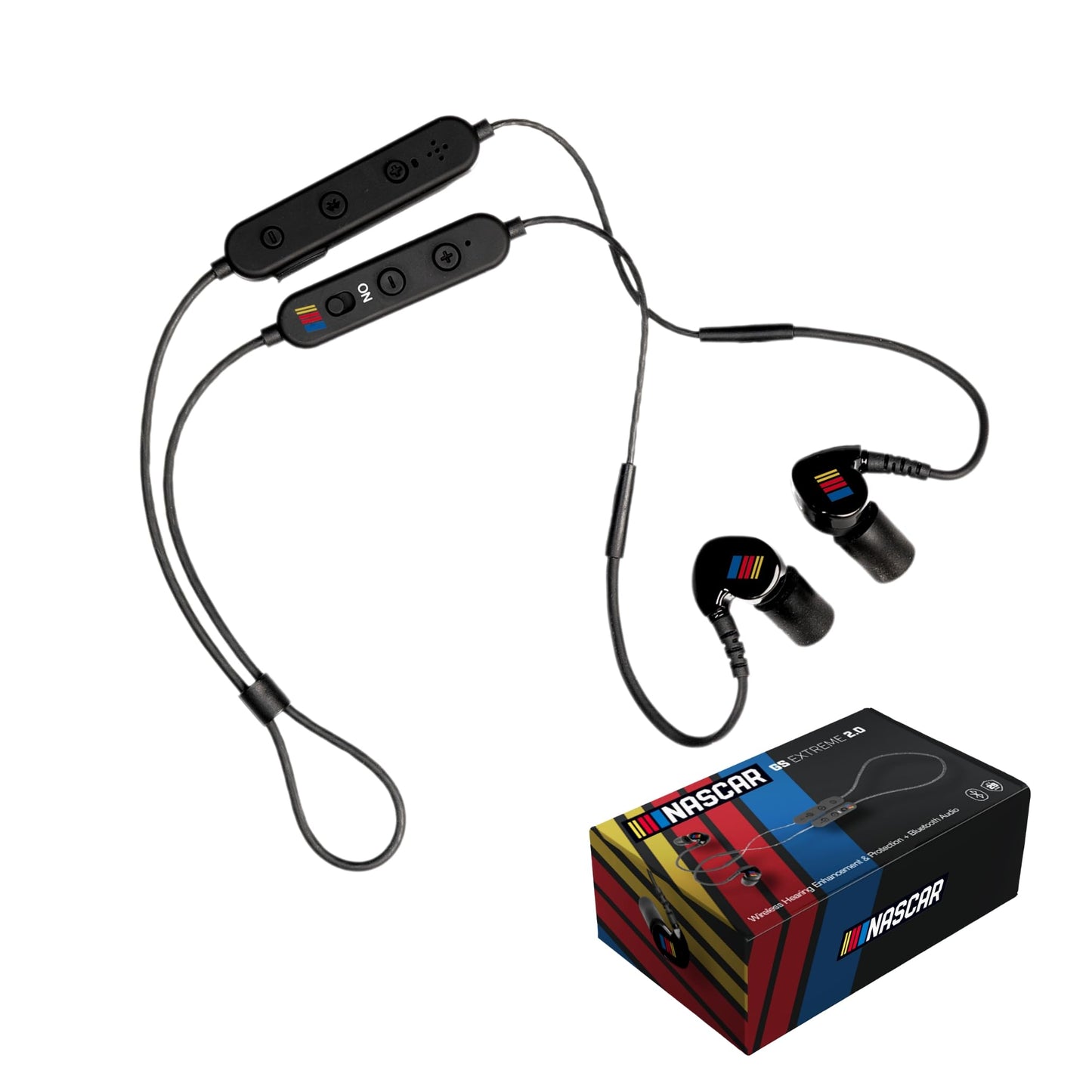 AXIL GS Extreme NASCAR 2.0 Shooting Ear Buds – Hearing Enhancement & Noise Isolation Bluetooth Earbuds – w/Dynamic Speakers – 25-Hour