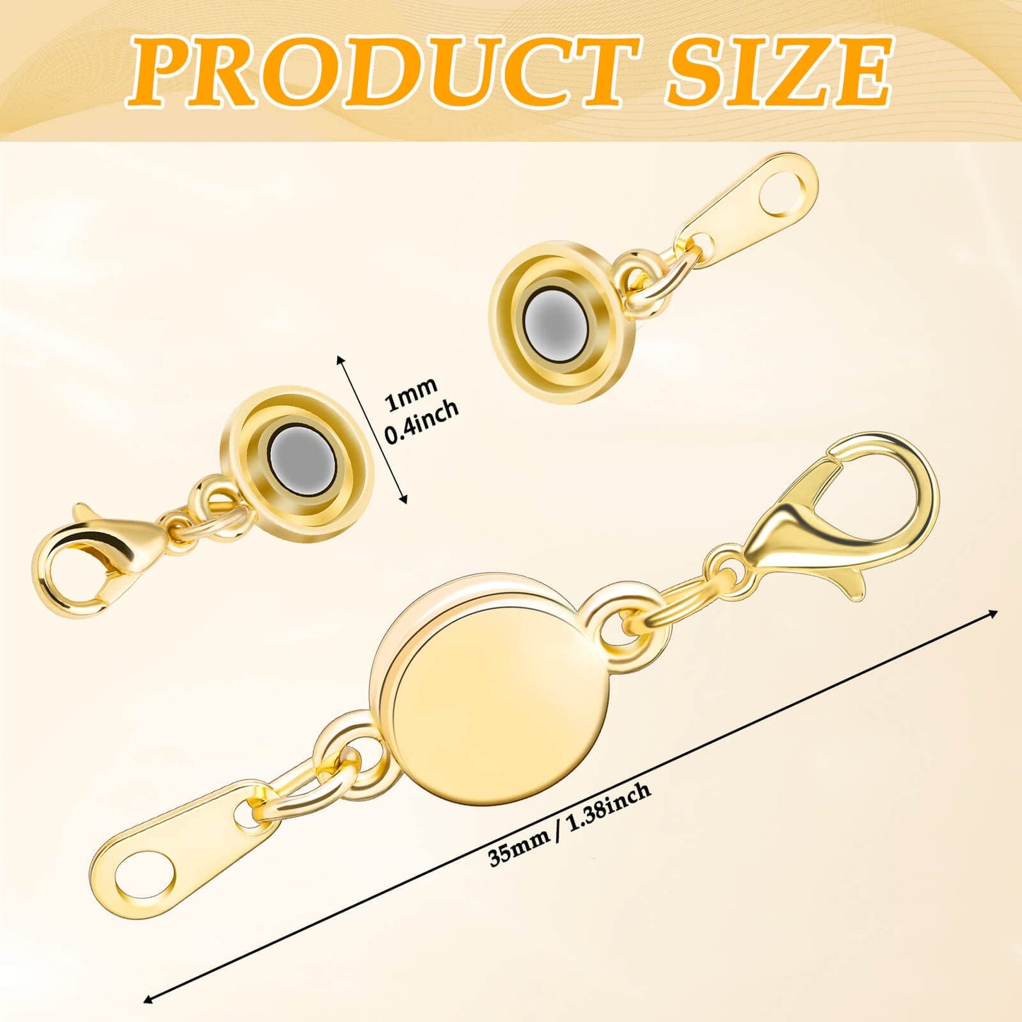Paxcoo 15Pcs Locking Magnetic Jewelry Clasps and Closures, Necklace Extender and Helper for Necklaces, Bracelets and Jewelry