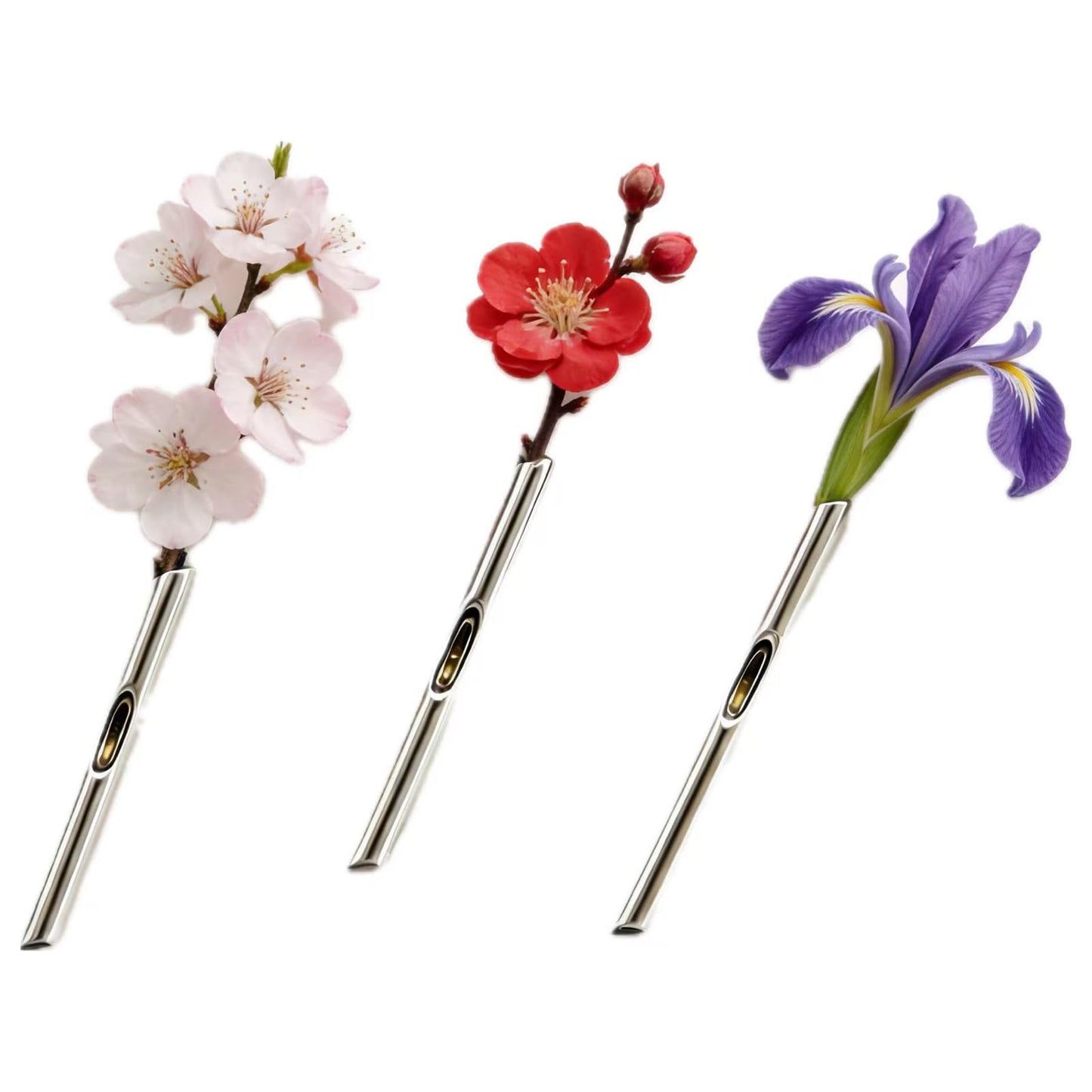 A Kind Brooch - Every Bloom Tells a Different Story, Branch-Shaped Flower Insert Brooch, DIY Elegant Jewelry for Women Men (3pcs)