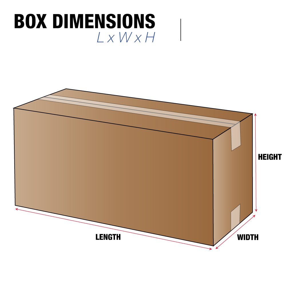 Box USA TL1666 Long Corrugated Boxes, 16" x 6" x 6", Kraft (Pack of 25)