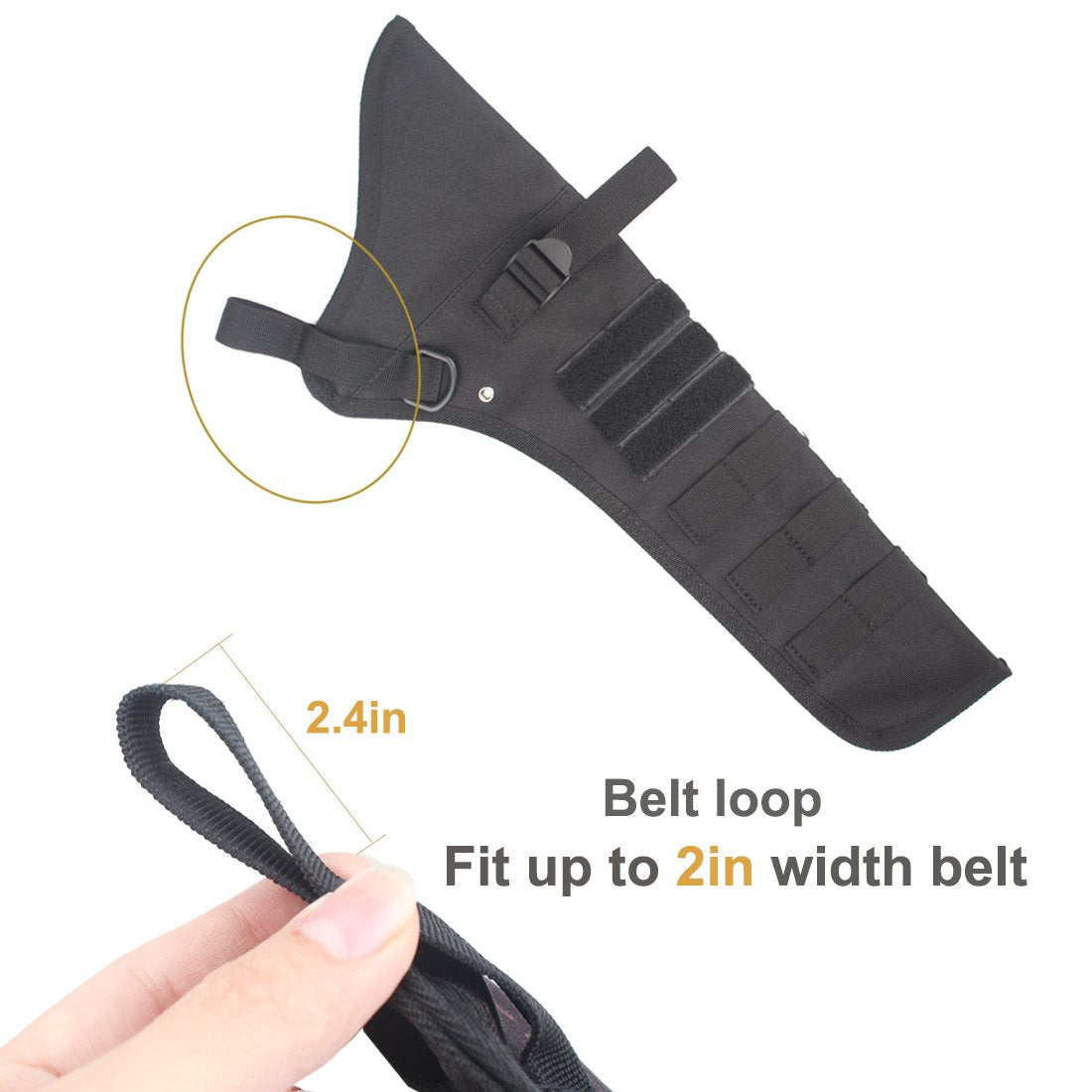 KRATARC Archery Lightweight Hip Arrow Quiver Foldable Compact Arrows Bag with Molle System Hanged for Target Shooting (Black- (with Belt))