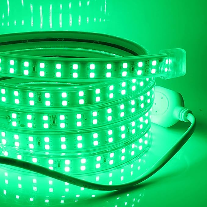 SUYOOULIN LED Strip Lights, High Voltage AC110V-130V 85ft/25m Super Bright 100000LM Waterpoof IP68 2835 180 LEDs/m LED Light Strips for Home Garden Outdoor Decoration(Green)