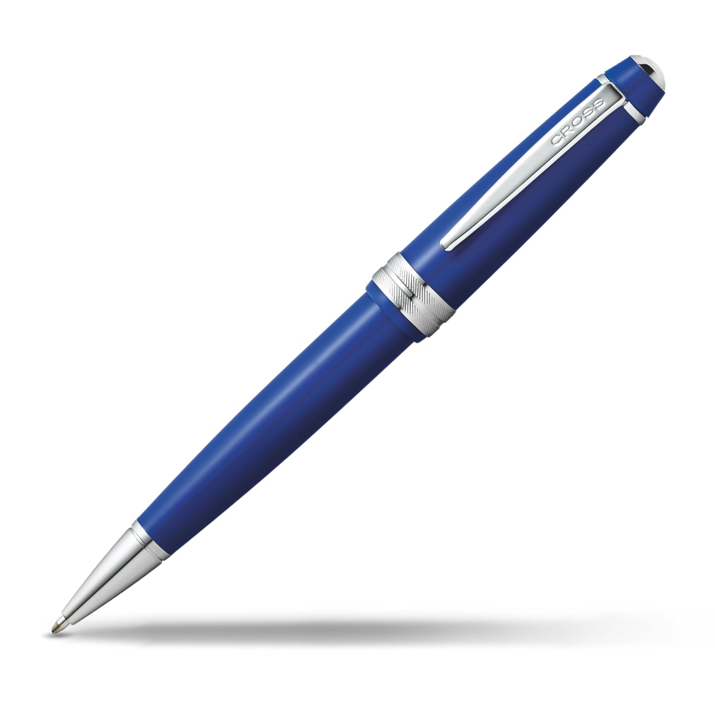 Cross Bailey Light Polished Blue Resin Ballpoint Pen - Professional Pen for Effortless Writing - Journaling, Note-Taking & More - Black Ink - Easy Handling - Includes Gift Box