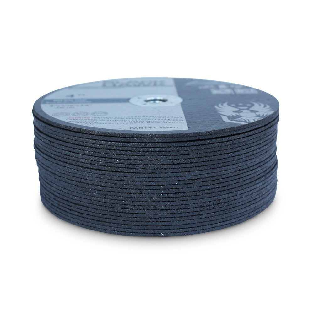 BHA Metal and Stainless Steel Cut Off Wheels for Die Grinders, 4” x 1/16” x 3/8” - 25 Pack