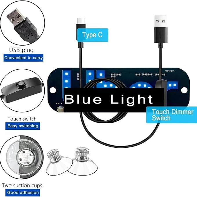 Car Window Light Up Signled Light Sign for Car,USB LED Light Signal for Drivers,Glow Sign for Vehicle Dash,Applicable to All 5v Cars, Such As Cars, Trucks, Suvs, Rvs and Other Models (Pink+Blue)