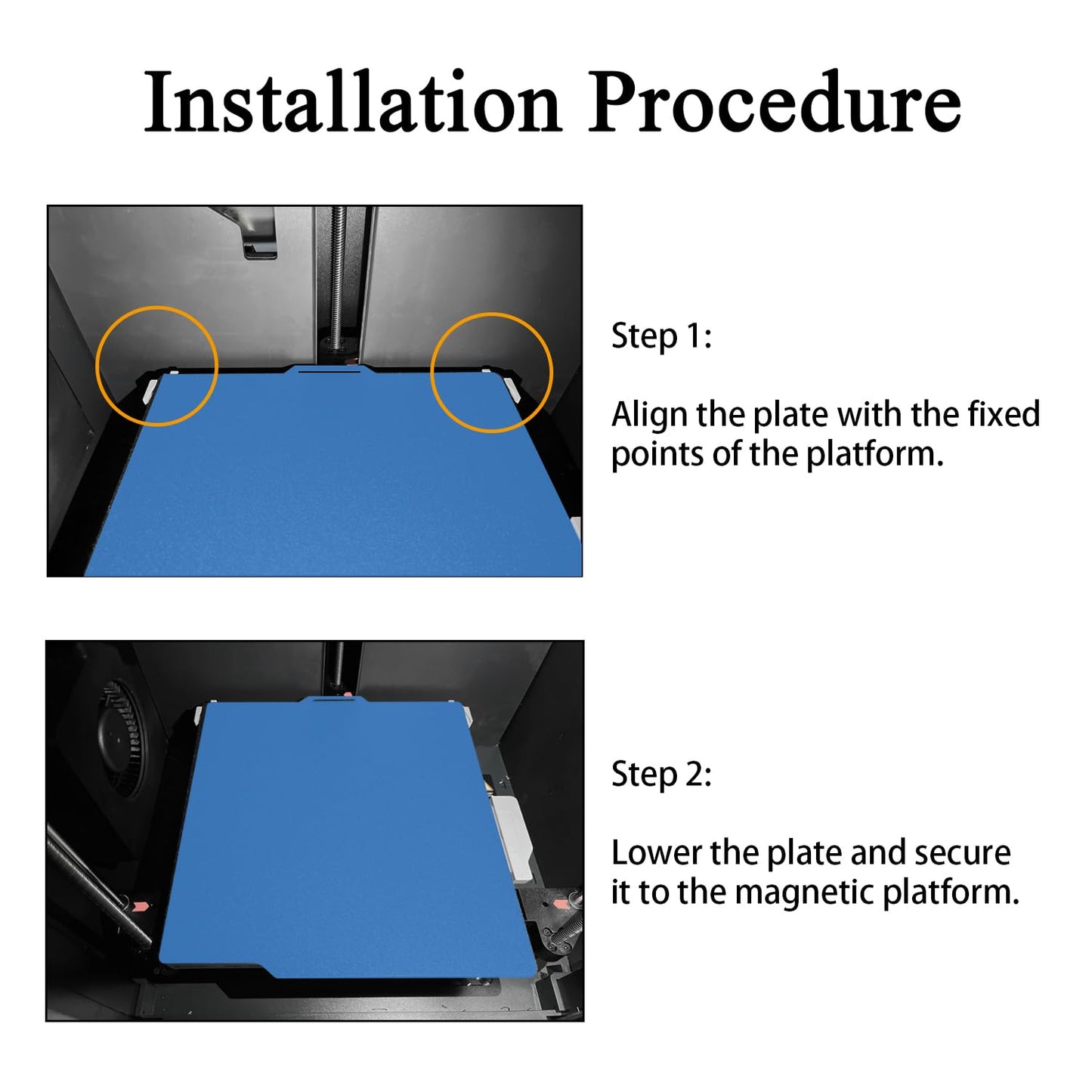 HzdaDeve 3PK P1S Build Plate for Bambu Lab P2S/X2D/P1S/P1P/A1/X1C/X1E Dual-Textured Cold Cool PEI Double Smooth PEO PET Plate Black Sheet Board 257.5x257.5MM Heated Bed Spring Steel Flexible Platform