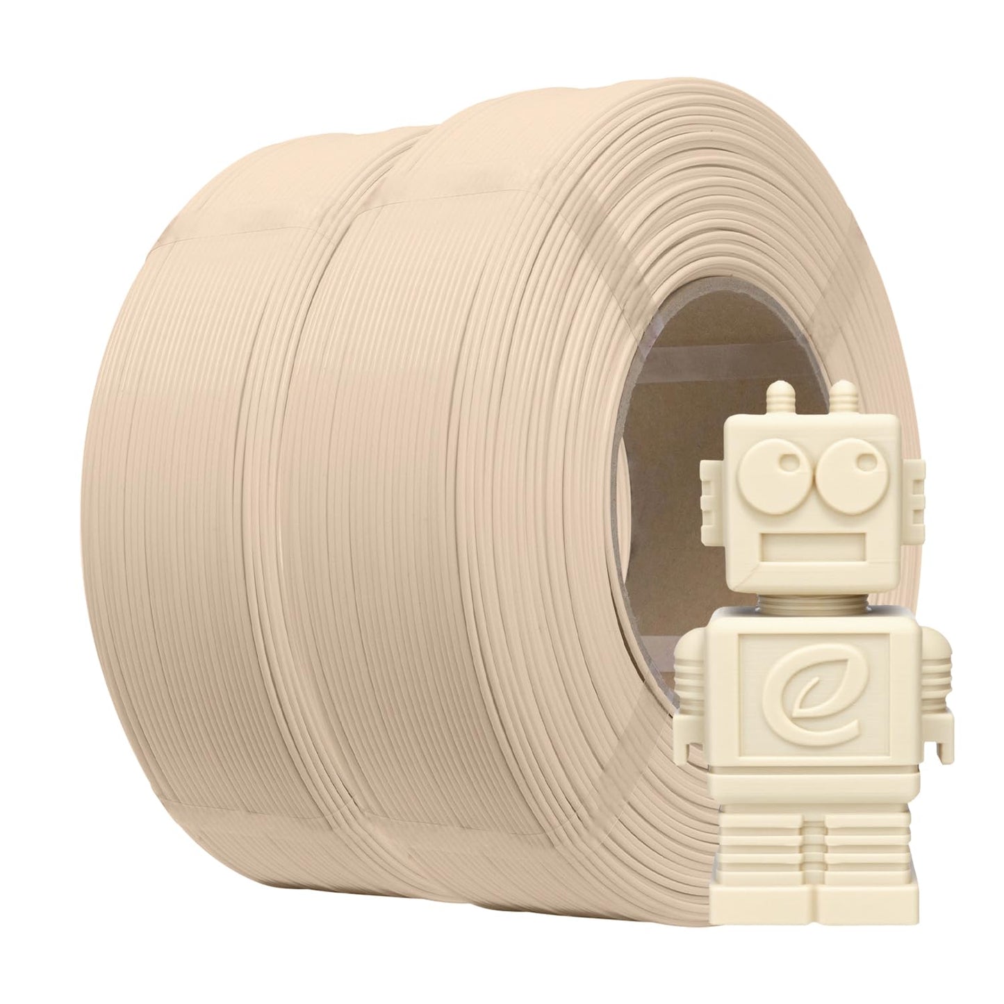 eSUN PLA Basic Refilament 1.75mm, 3D Printer Refill High Speed PLA for Fast Printing, 1KG per Roll, 2 Rolls Spoolless 3D Printing Filament for High Speed 3D Printers, Bone White