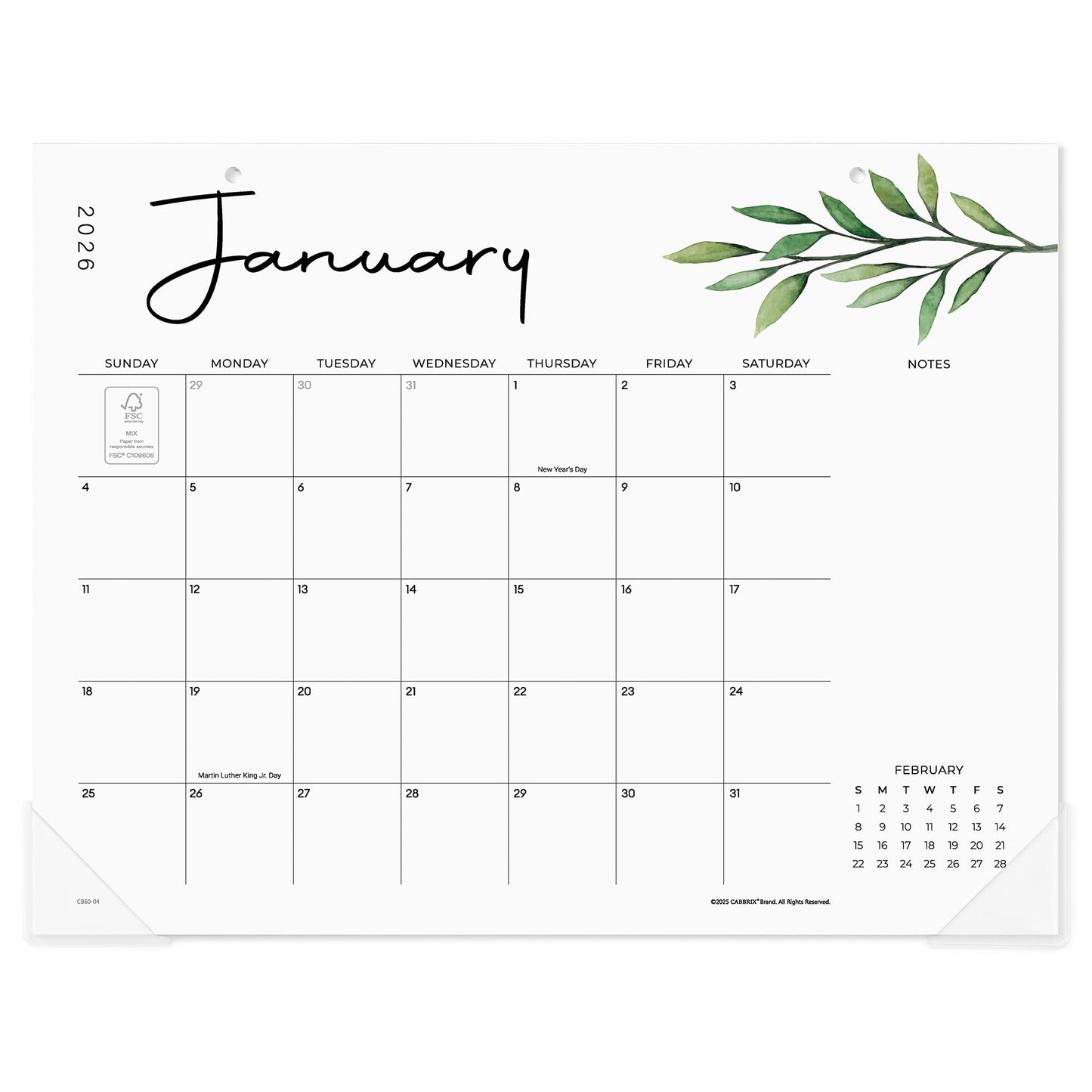 Cabbrix Desk Calendar 2026, Aesthetic Desk Pad Calendar January 2026 to June 2027, The Perfect Desktop/Wall Calendar 15"x12" for Easy Organizing Your Life