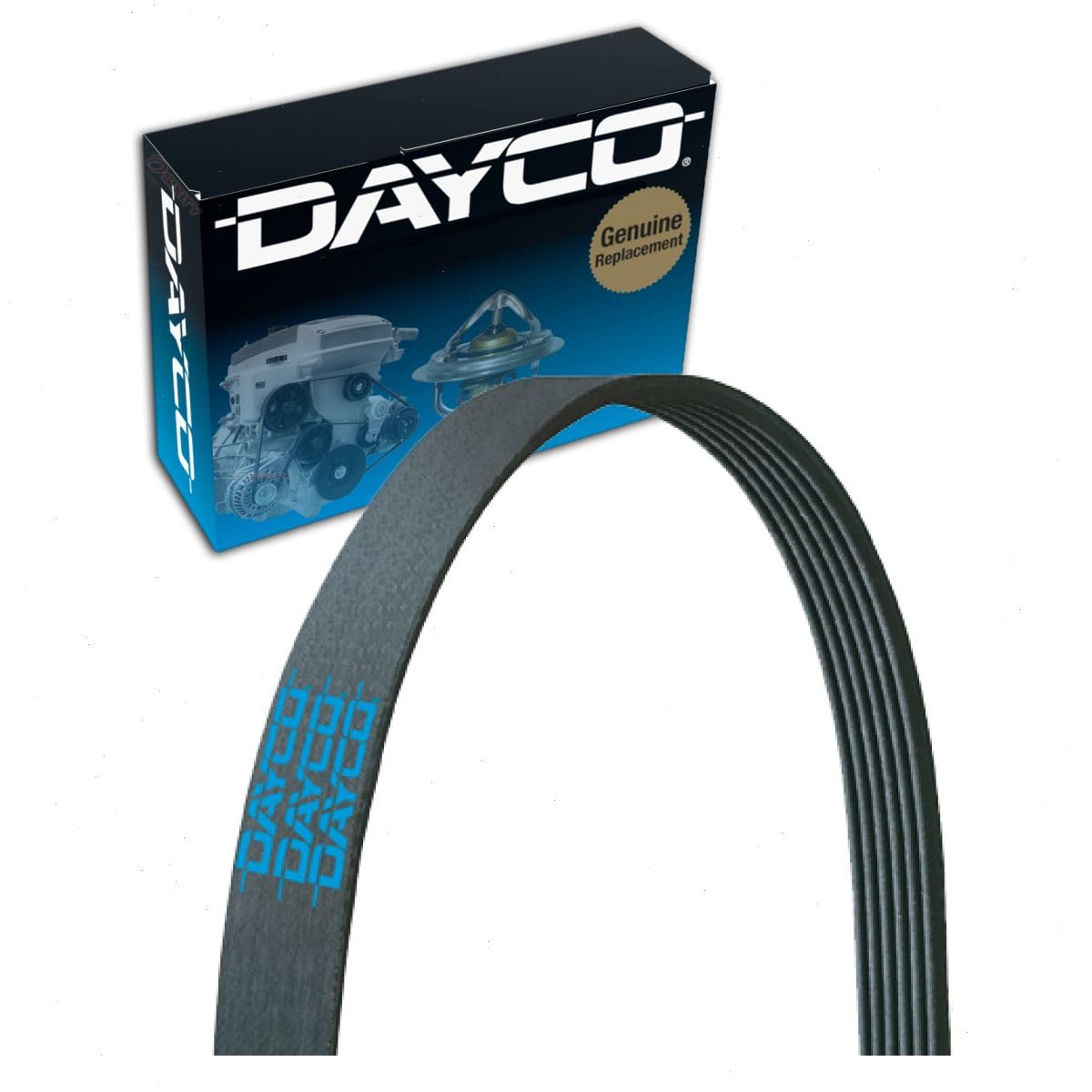 Dayco AC Tensioner Serpentine Belt compatible with Chevrolet Silverado 1500 4.8L 5.3L 6.0L V8 1999-2008