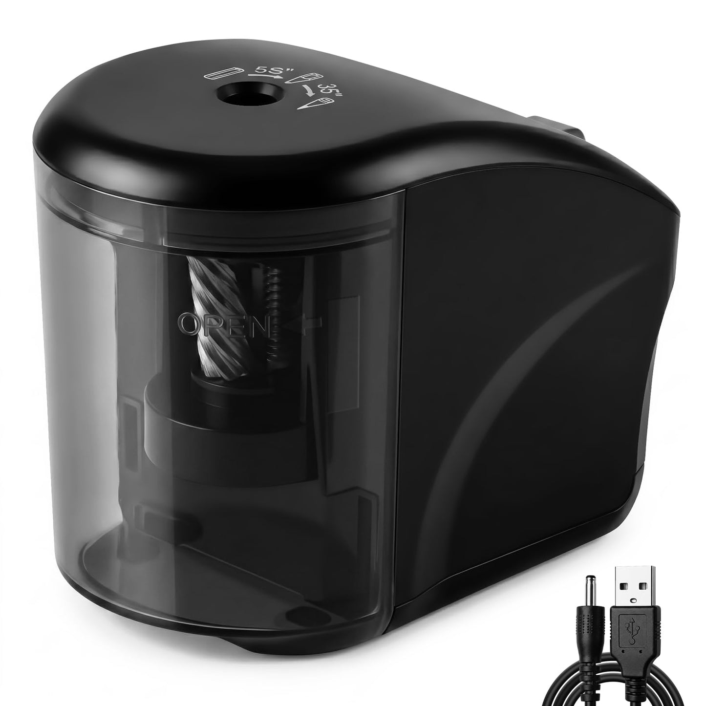 Electric Pencil Sharpener,Mini Automatic Pencil Sharpener.Suitable for No. 2/Colored Pencils (6-8 mm),Applicable to School/Classroom/Office/Home